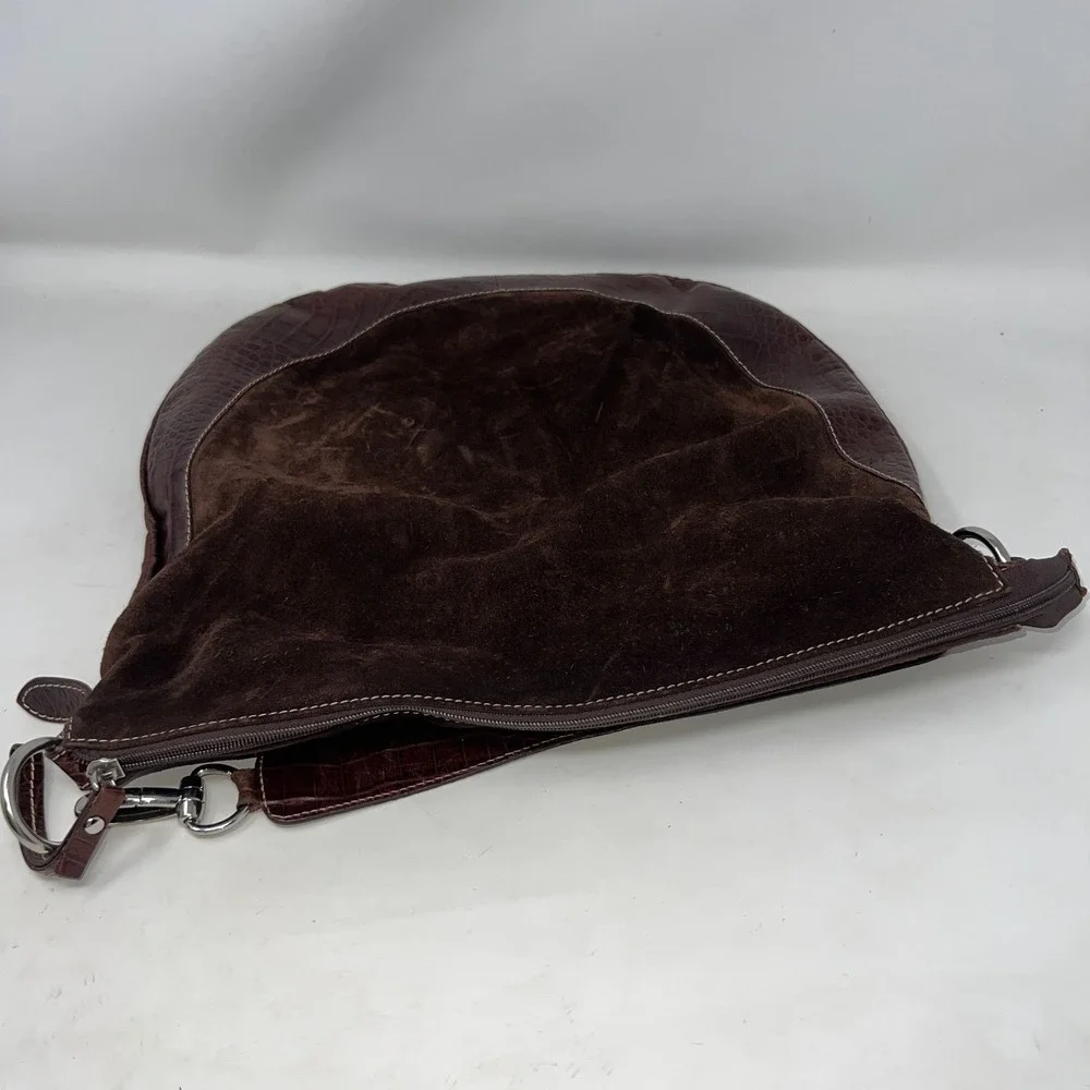 Giudit Vintage Brown Suede Leather Purse Handbag Made In Italy ***